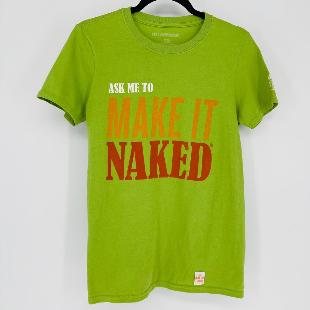 The Naked Turtle White Rum Kiwi Green Women's T-Shirt - Size S - GUC